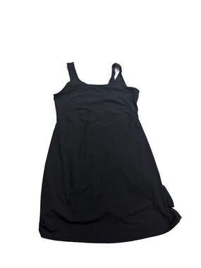 Isabel Maternity by Ingrid & Isabel Sleeveless Slit Active Dress Black Size L